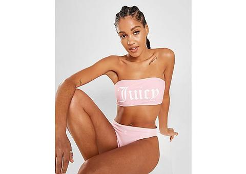 Juicy Couture Logo Bandeau Bikini Top - Pink - Womens