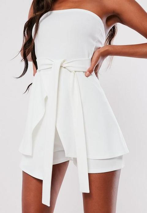 white skort playsuit