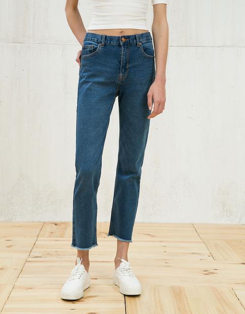 Jean High Waist Cropped Flare