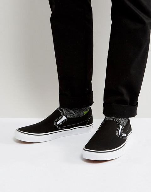 Vans Classic - Scarpe Di Tela Nere Senza Lacci Veyeblk - Nero