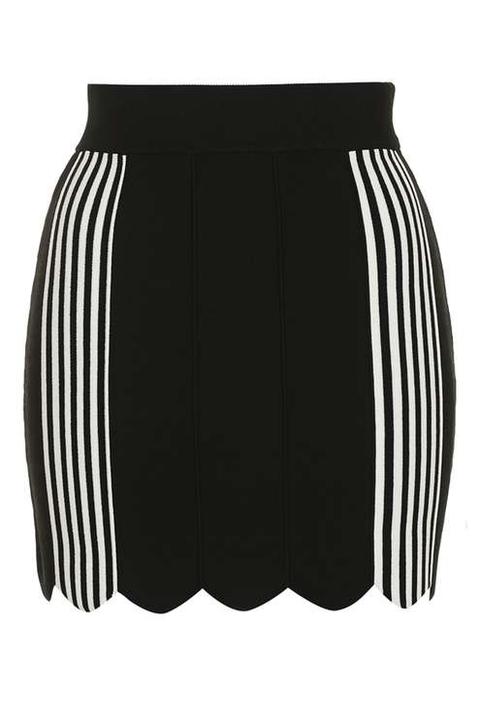 Stripe Scallop Skirt