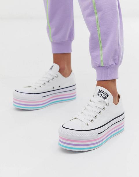 Converse Chuck Taylor All Star Super Platform Layer White Trainers