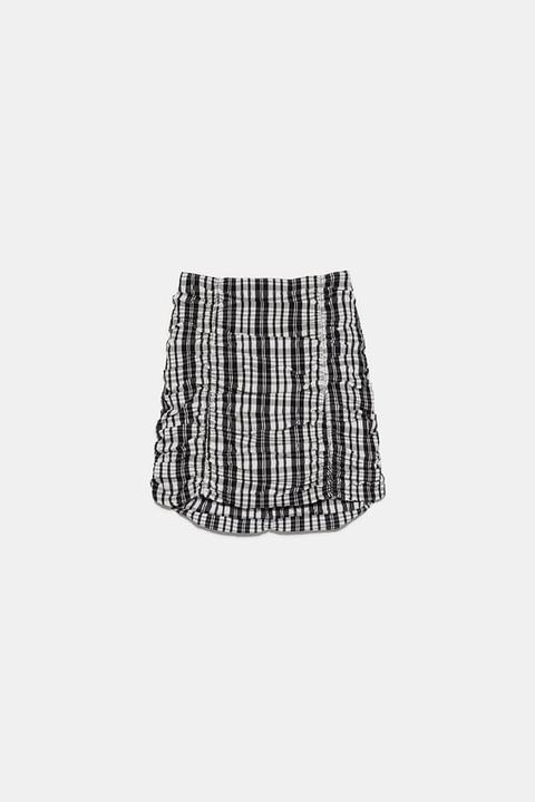 Check Mini Skirt Trf