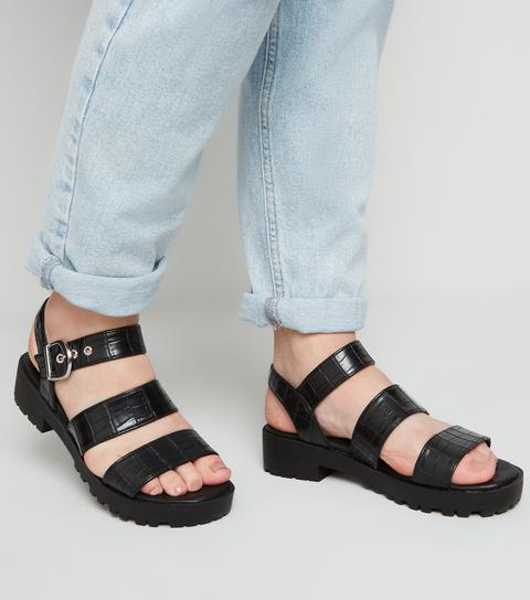 chunky croc sandals