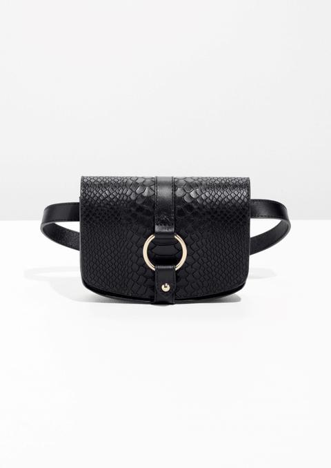 Leather Snake Textured Beltbag