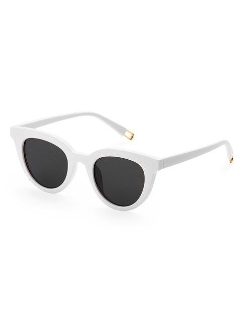 Flat Lens Cat Eye Sunglasses