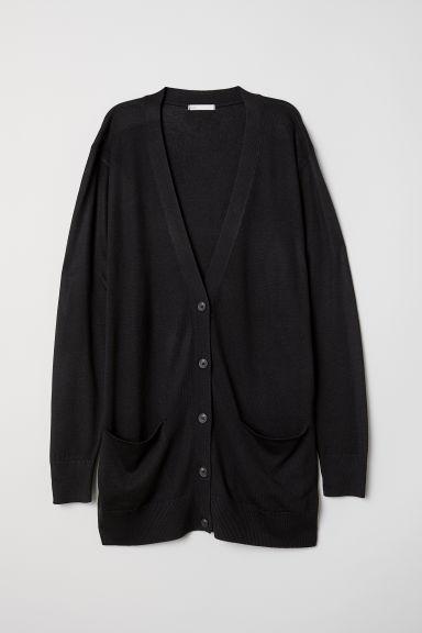 H & M - Cardigan Lungo - Nero