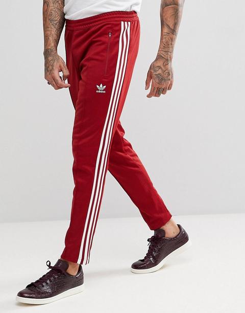Adidas Originals - Adicolor Beckenbauer Cw1270 - Joggers Skinny Bordeaux - Rosso