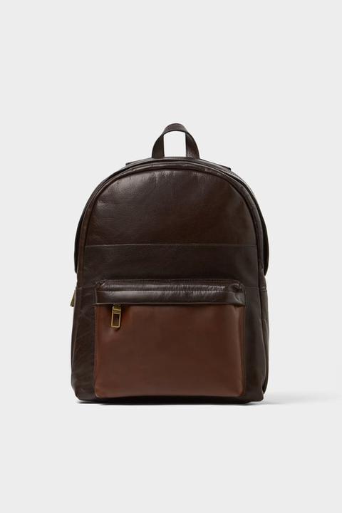 Mochila Piel Marrón