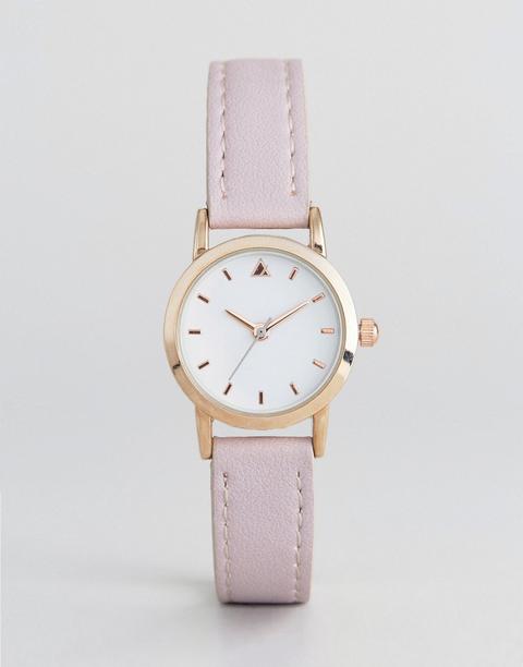 Reloj Pequeño Con Correa En Color Rubor De Asos Curve