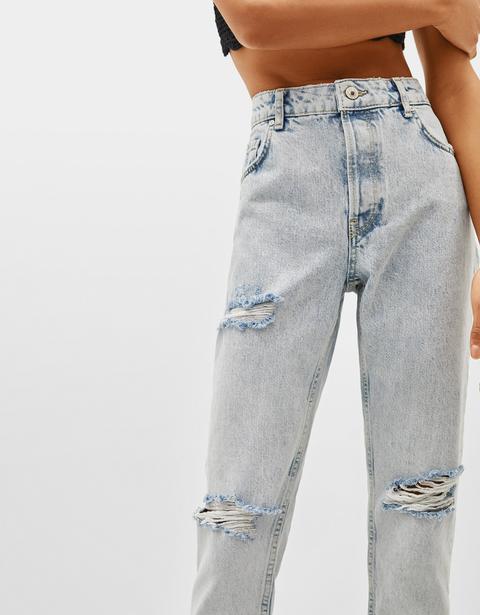 mid waist straight jeans