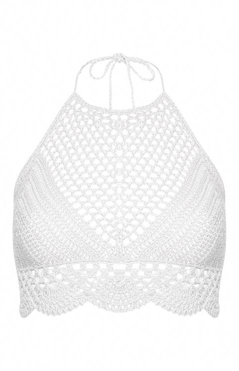 Top De Crochet Color Crema