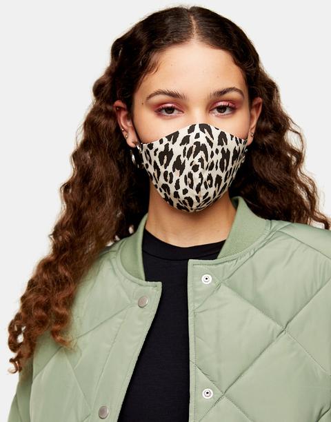 Mascarilla Con Estampado De Leopardo De Topshop-marrón