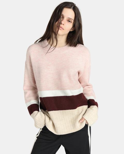 Easy Wear - Jersey De Mujer Color Block Con Manga Larga