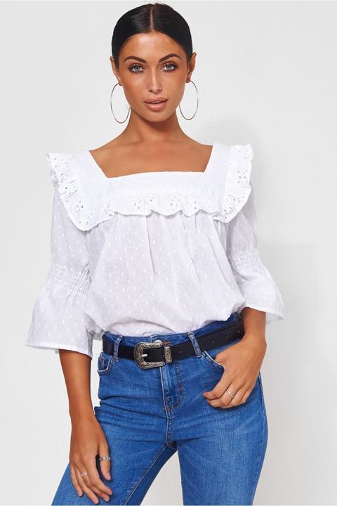 Giana Broderie Anglaise Top