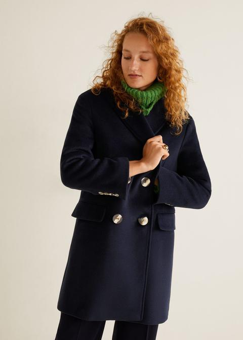 Manteau En Laine Boutonné