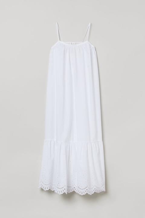 Poplin Maxi Dress - White