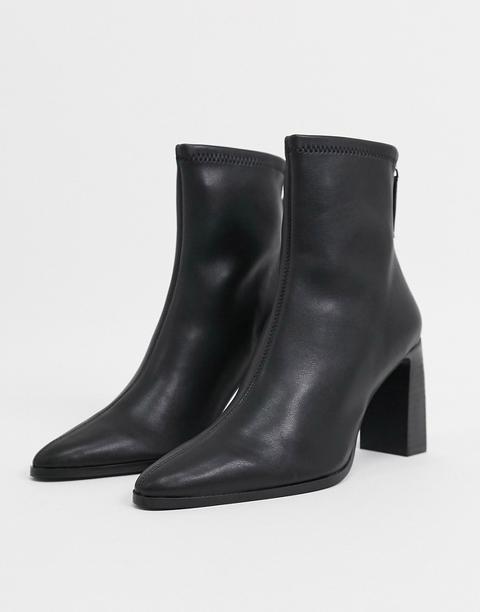 Mango Heeled Boots In Black