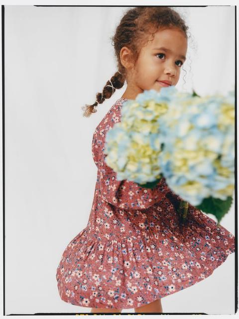 Zara mixed fabric dress with bow Clearance