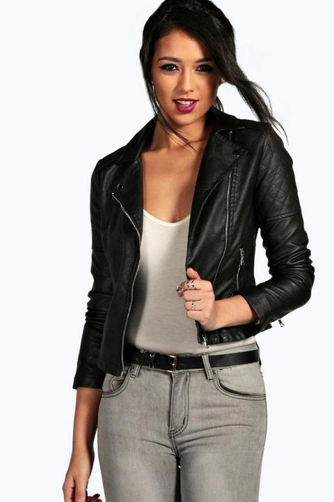 Faux Leather Biker Jacket