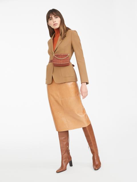 Blazer In Crêpe Satin Di Lana