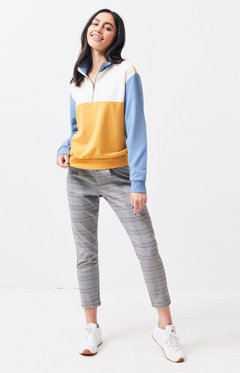 La hearts colorblocked sale half zip sweatshirt