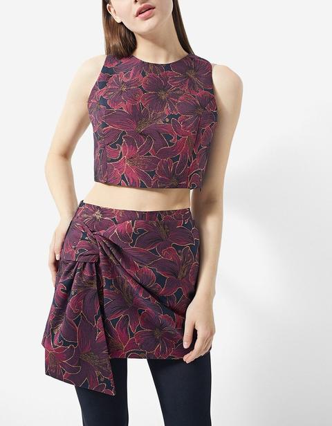 Falda Skort Jacquard Brillo