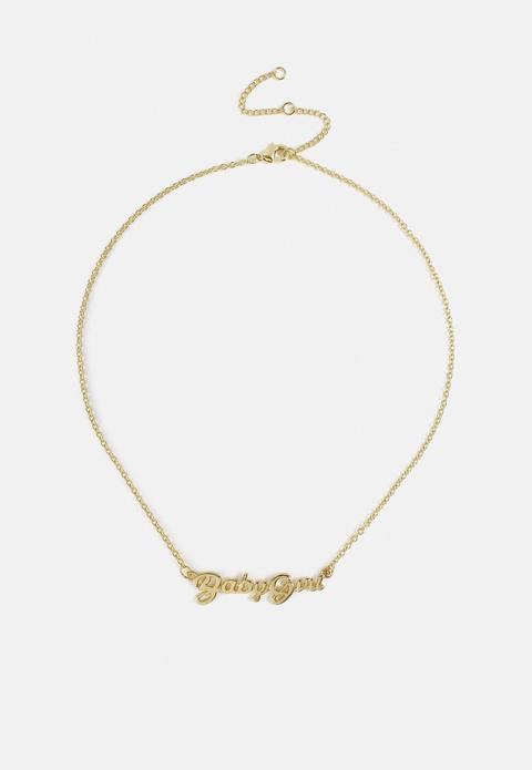 Gold Look Baby Girl Ditsy Necklace, Gold