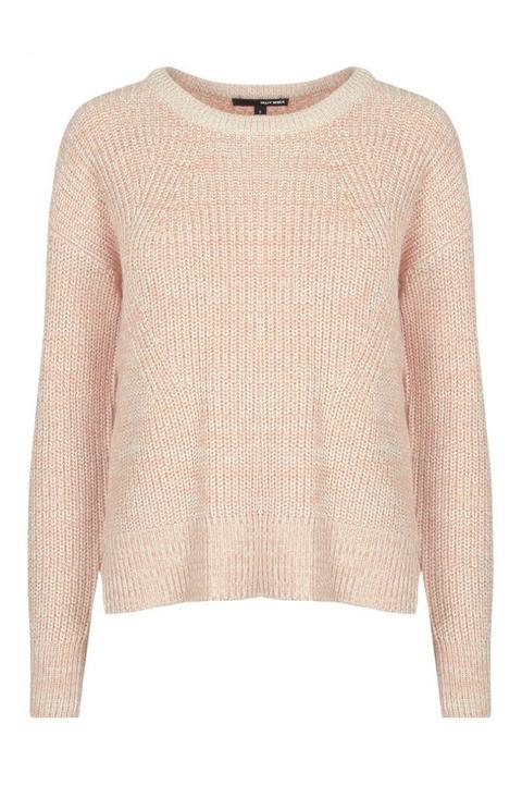 Pullover Melange Rosa E Bianco