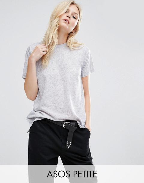 Camiseta De Mezcla De Lino De Asos Petite