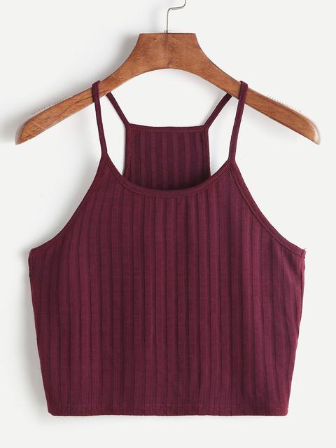 Ribbed Racer Cami Top