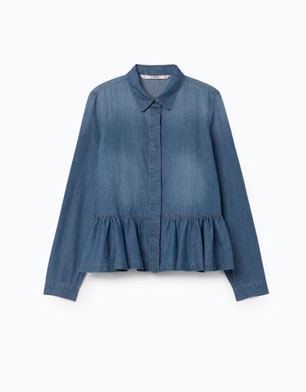 Camisa Denim Volante