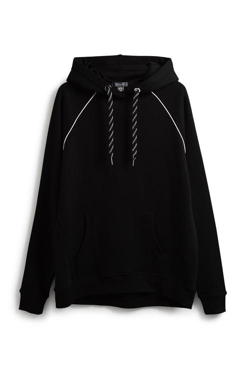 Sudadera Extragrande Negra Con Capucha