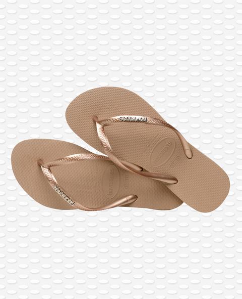 havaianas slim logo metallic