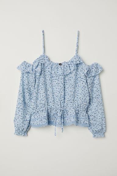 H & M - Camicetta A Spalle Scoperte - Blu
