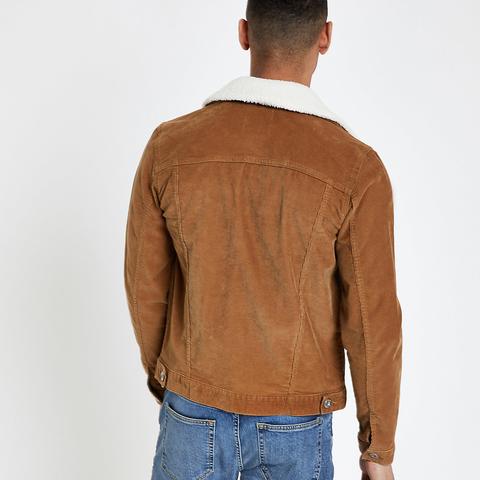 Tan borg clearance collar cord jacket