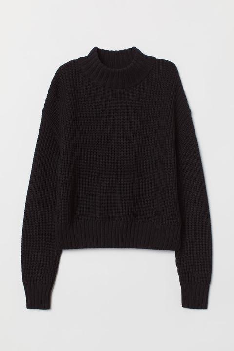 H & M - Knitted Jumper - Black