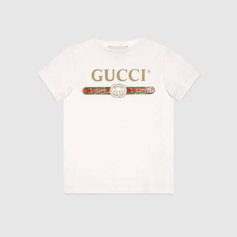 T-shirt In Cotone Con Logo Gucci