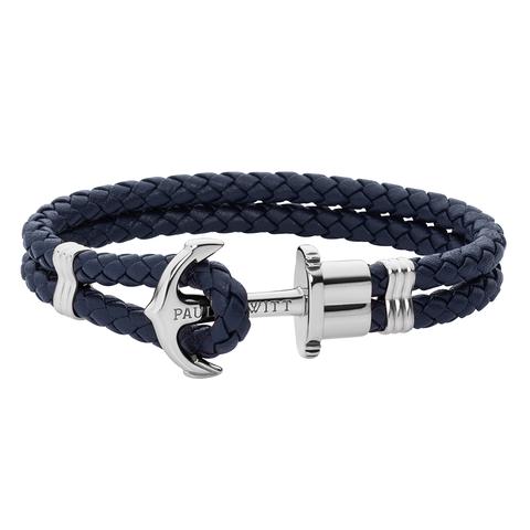 Pulsera Con Ancla Phrep Acero Inoxidable Azul Marino