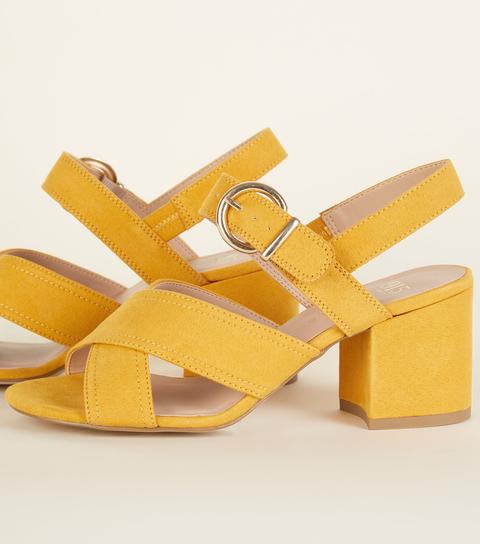 mustard sandals new look