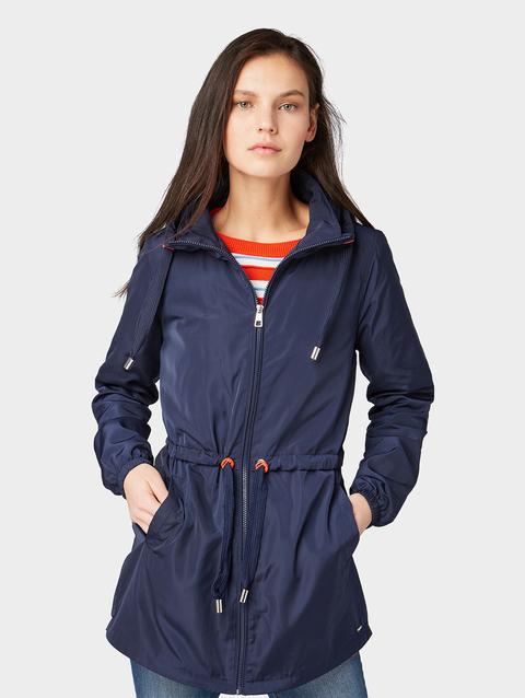 Übergangsjacke Mit Kapuze (blau)