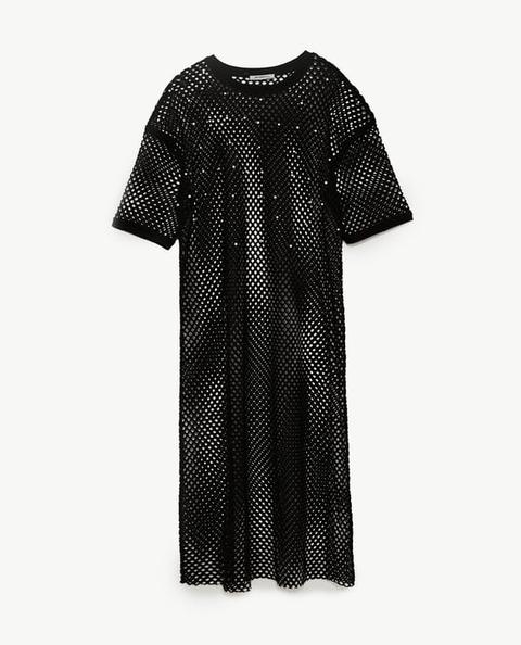 Vestito In Rete Con Perle