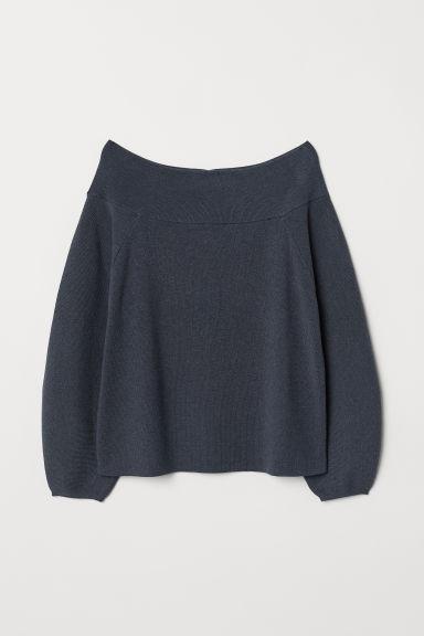 H & M - Pullover A Spalle Scoperte - Blu