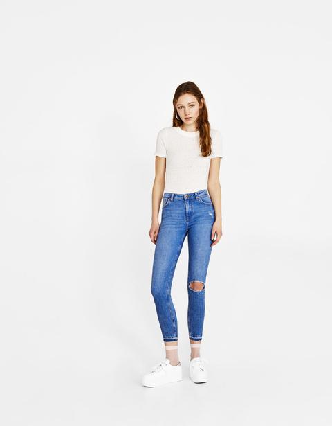Jeans Skinny Fit In Cotone Organico