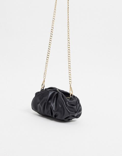 Bolso Fruncido En Negro De Asos Design