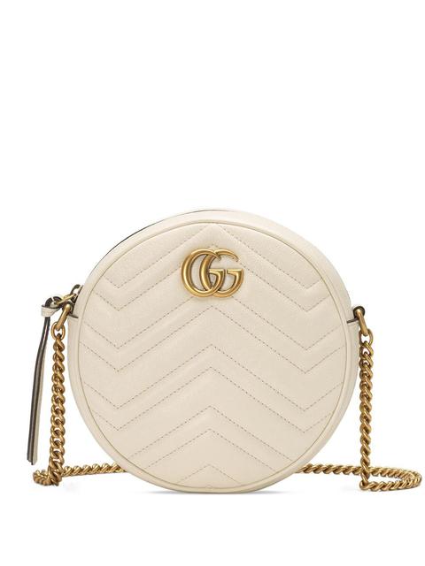 Gucci Bolso De Hombro Gg Marmont Mini - Blanco