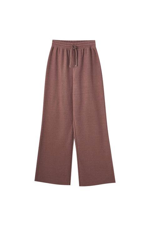 Pantalón Jogger Tacto Suave Marrón