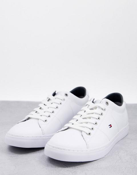 Tommy Hilfiger Essential Leather Sneakers In White