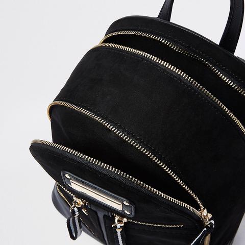 river island backpack black