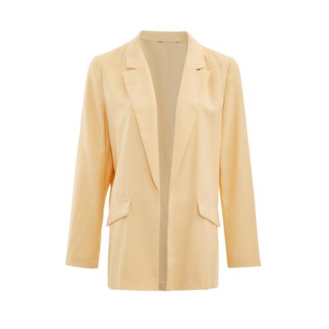 Beige Relaxed Open Blazer